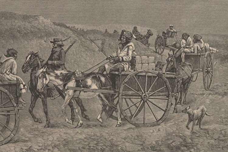 Picture of A FUR TRAIN FROM THE FAR NORTH 1888