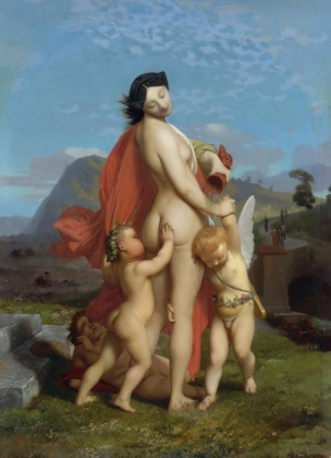 Picture of A YOUNG NYMPH TEASED BY PUTTI 1851