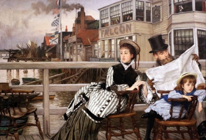 Picture of WAITING FOR THE FERRY AT THE FALCON TAVERN 1874