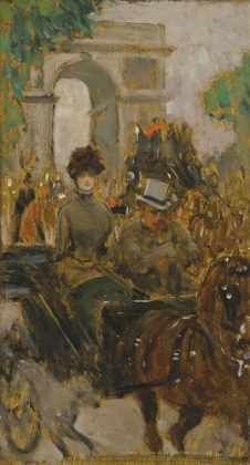 Picture of CARRIAGE ON THE AVENUE DU BOIS, PARIS