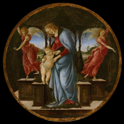 Picture of VIRGIN AND CHILD WITH TWO ANGELS CA 1485