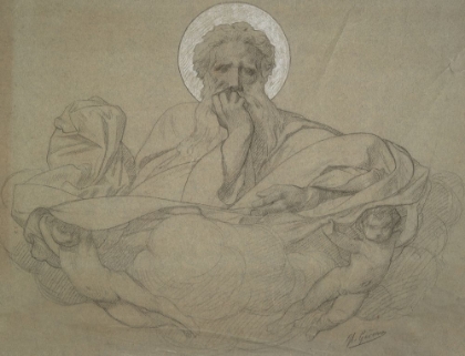 Picture of GOD THE FATHER SUPPORTED BY ANGELS