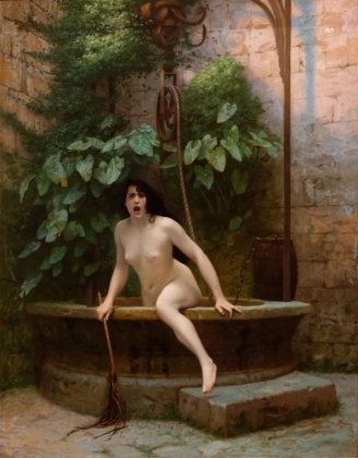 Picture of TRUTH COMING OUT OF HER WELL TO SHAME MANKIND 1896