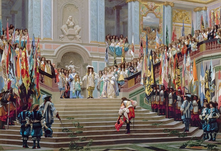 Picture of RECEPTION OF LE GRAND CONDE BY LOUIS XIV AT VERSAILLES IN 1674