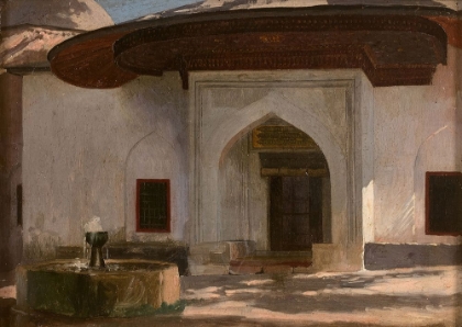 Picture of FOUNTAIN AT THE ENTRANCE TO A MONUMENT, PROBABLY IN EGYPT