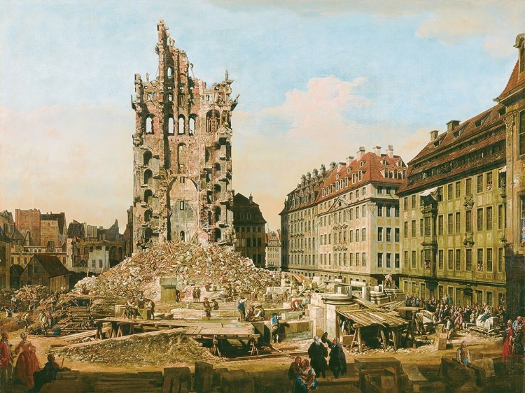 Picture of THE RUINS OF THE OLD KREUZKIRCHE DRESDEN