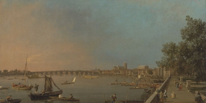 Picture of THE THAMES FROM THE TERRACE OF SOMERSET HOUSE, LOOKING TOWARD WESTMINSTER