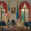 Picture of TRUMAN AND HIS MILITARY ADVISORS