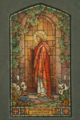 Picture of STAINED GLASS WINDOW SHOWING CHRIST