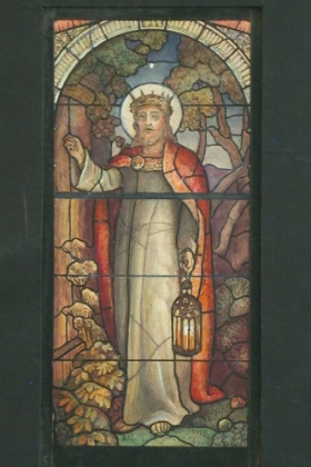 Picture of STAINED GLASS WINDOW SHOWING LIGHT OF THE WORLD