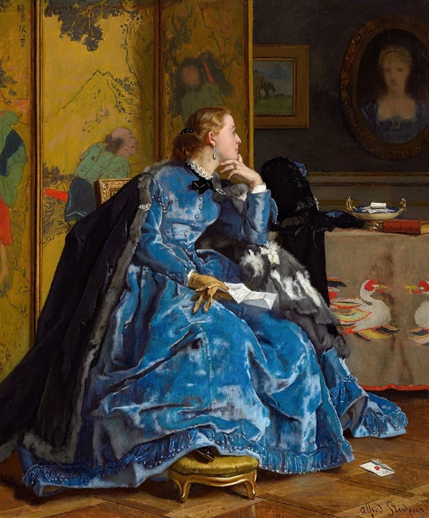 Picture of A DUCHESS THE BLUE DRESS 1866