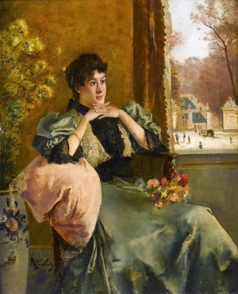 Picture of PENSIVE WOMAN NEAR A WINDOW