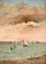 Picture of FIGURES ON THE BEACH AT SUNSET