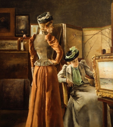 Picture of LOOKING AT A PAINTING 1891