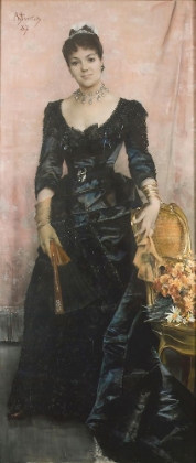 Picture of PORTRAIT OF BARONESS DU MESNIL DE SAINT FRONT 1887