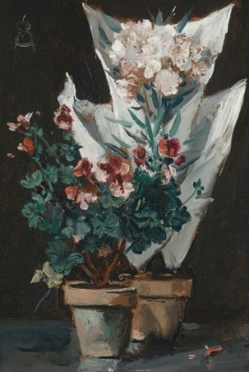 Picture of STILL LIFE WITH POTTED GERANIUMS