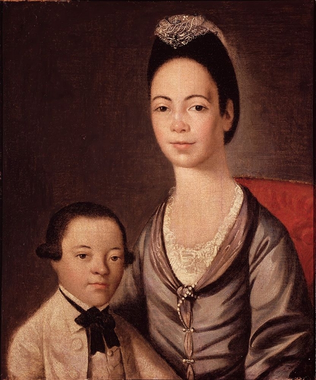 Picture of MRS. AARON LOPEZ AND HER SON JOSHUA 1772