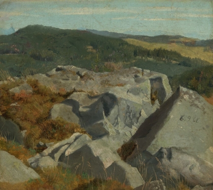 Picture of VIEW OF ROCKS AND MOUNTAIN RANGES 1861