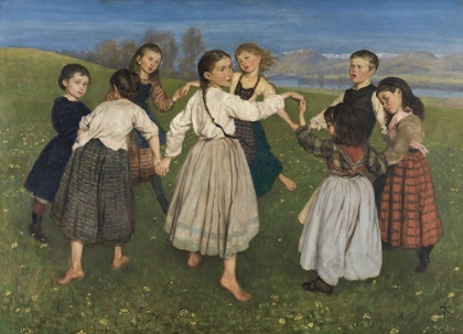 Picture of CHILDREN DANCING IN A RING 1872