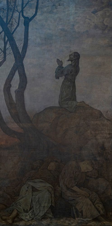 Picture of CHRIST ON THE MOUNT OF OLIVES 1907