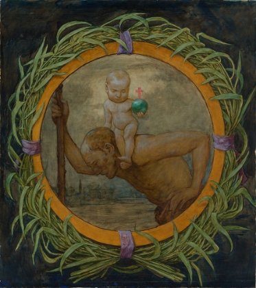 Picture of SAINT CHRISTOPHER IN A REED WREATH 1909