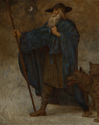 Picture of DECEMBER WOTAN WITH WOLVES 1906