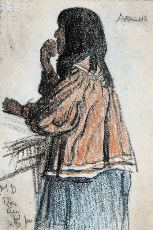 Picture of APACHE WOMAN AT TRADING POST