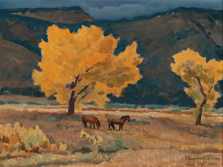 Picture of COTTONWOODS IN STORM 1941