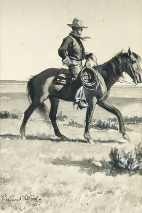 Picture of COWBOY ON HORSEBACK 1906