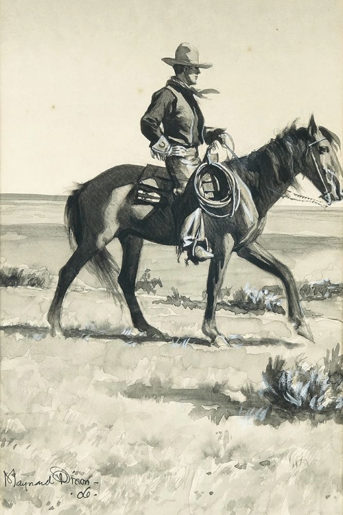 Picture of COWBOY ON HORSEBACK 1906