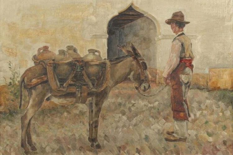 Picture of DONKEY CARRYING WATER JUGS