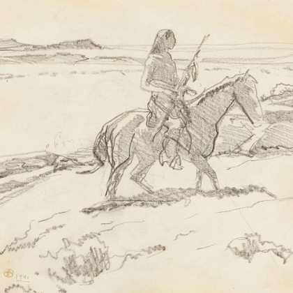 Picture of DRAWING FOR THE OREGON TRAIL 1941