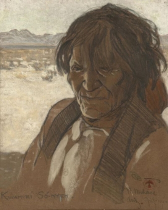 Picture of KWAH-RI-SO-NYEH, PORTRAIT OF AN INDIAN MAN, JULY 1900