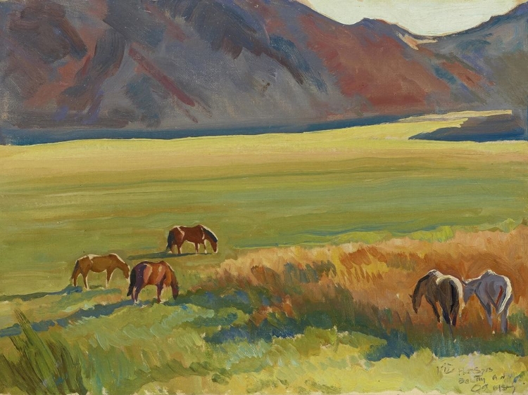 Picture of MEADOW AND HORSES 1937