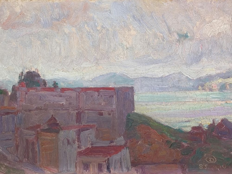 Picture of SAN FRANCISCO BAY FROM RUSSIAN HILL 1916