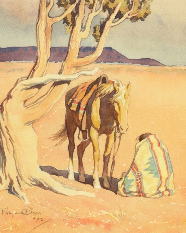 Picture of SEATED INDIAN WITH HORSE 1942