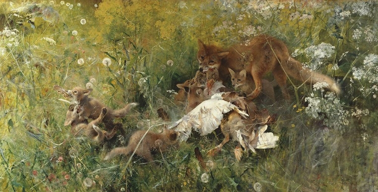 Picture of A FOX FAMILY 1886