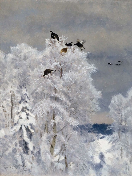 Picture of BLACK GROUSE IN A TREETOP 1923