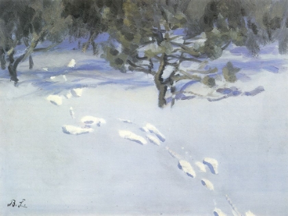 Picture of HARE TRACKS IN SNOW CA 1919