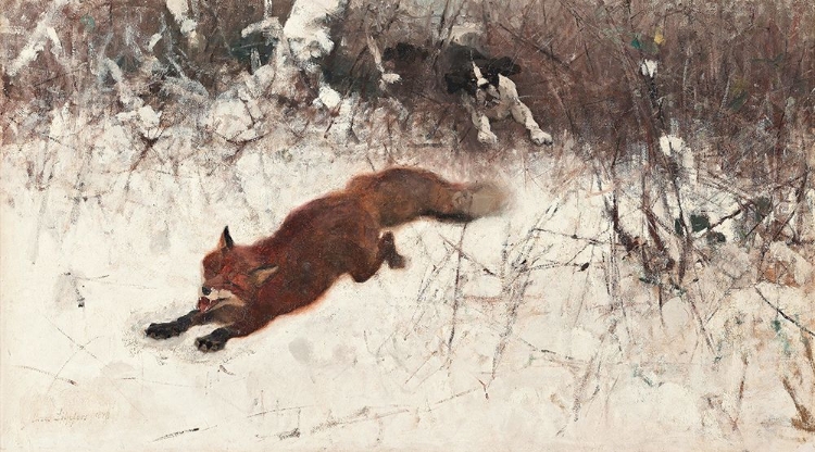 Picture of HUNTING DOG AND FOX 1898