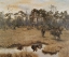 Picture of MOOSE FAMILY IN LANDSCAPE CA 1900