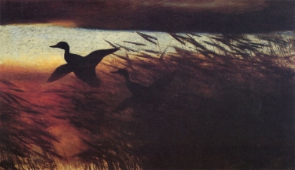 Picture of SUMMER NIGHT, DUCKS LIFTING 1901