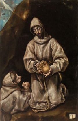 Picture of SAINT FRANCIS AND BROTHER LEO MEDITATING ON DEATH CA 1600