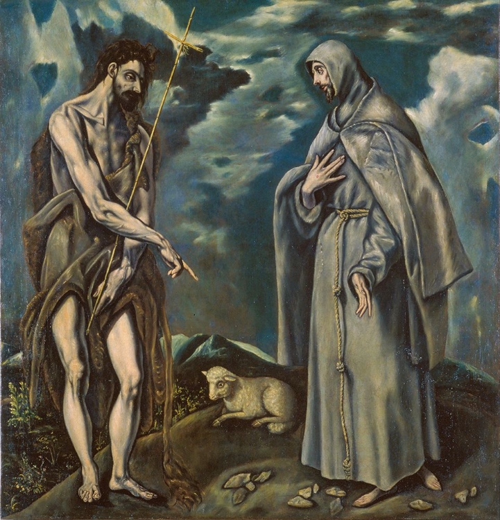 Picture of SAINT JOHN THE BAPTIST AND SAINT FRANCIS OF ASSISI CA 1600
