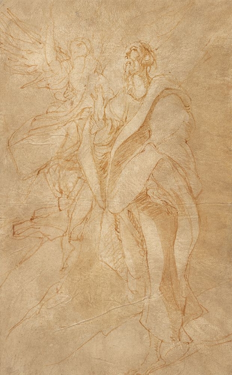 Picture of SAINT JOHN THE EVANGELIST AND AN ANGEL CA 1600