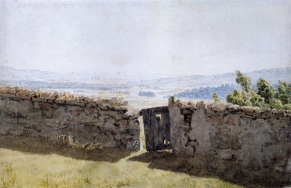 Picture of LANDSCAPE WITH CRUMBLING WALL CA 1837