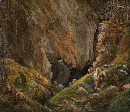 Picture of ROCKY GORGE IN THE HARZ MOUNTAINS 1810