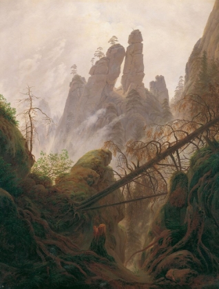Picture of ROCKY LANDSCAPE IN THE ELBE SANDSTONE MOUNTAINS 1822