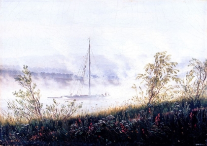Picture of SHIP IN MIST ON THE RIVER ELBE 1820