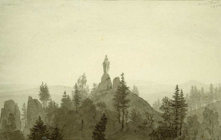 Picture of STATUE OF THE MADONNA IN THE MOUNTAINS 1804